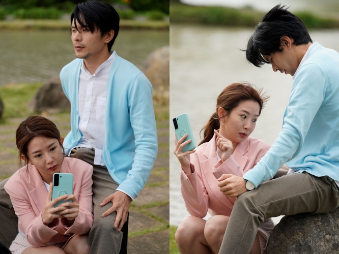 姚淳耀「下半身突起」，合照郭書瑤生理反應外洩。（圖／彼此影業提供）