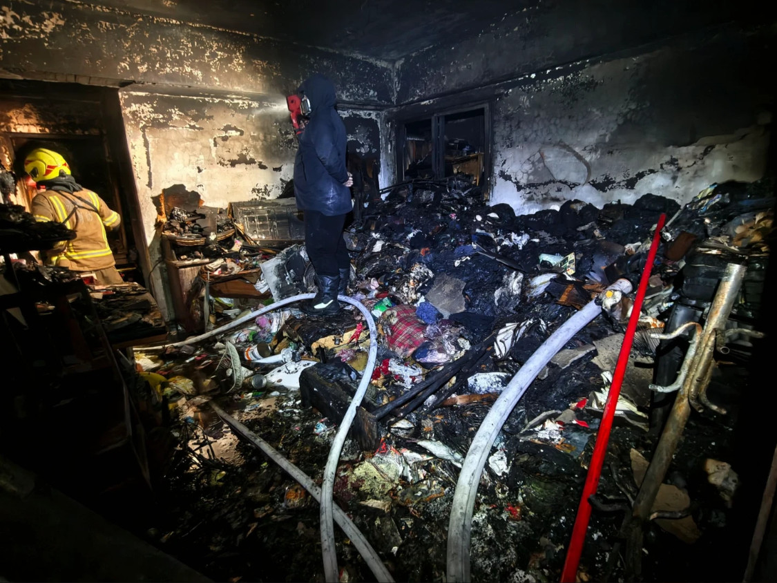 基隆市「台北生活家」社區發生惡火，釀2死4傷。（圖／翻攝畫面）