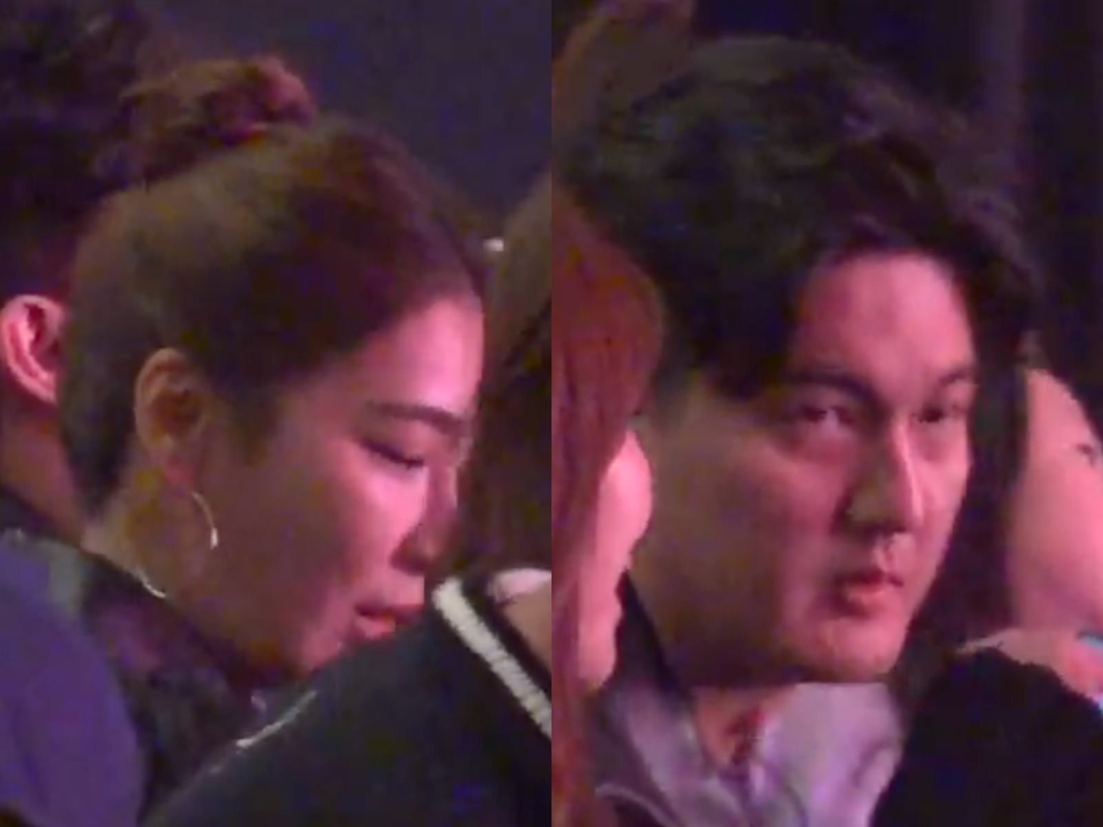 小禎（左圖）帶男友Alan（右圖）一起看演唱會。（圖／記者王人傑攝）