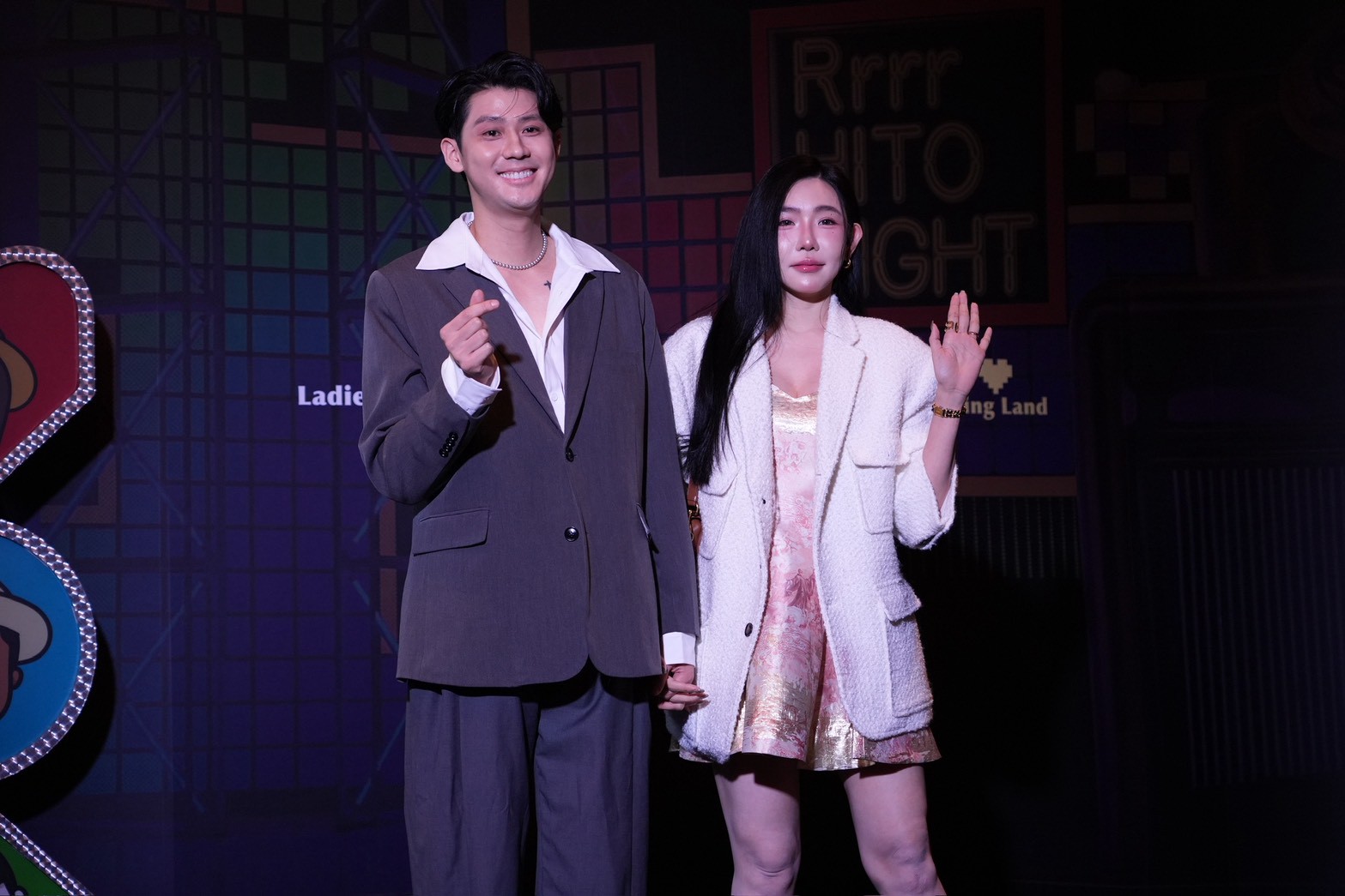 李玉璽(左)和許允樂婚後首合體露面。(圖/記者許方正攝)