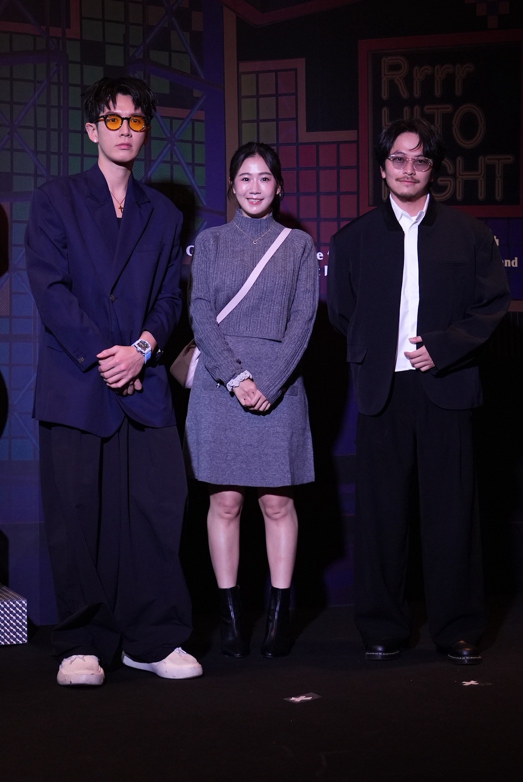 柯震東(左起)、方志友、楊銘威一起來。(圖/記者許方正攝)