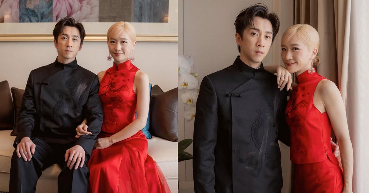 Lulu文定紅色旗袍絕美照曝。（圖／翻攝Lulu IG）