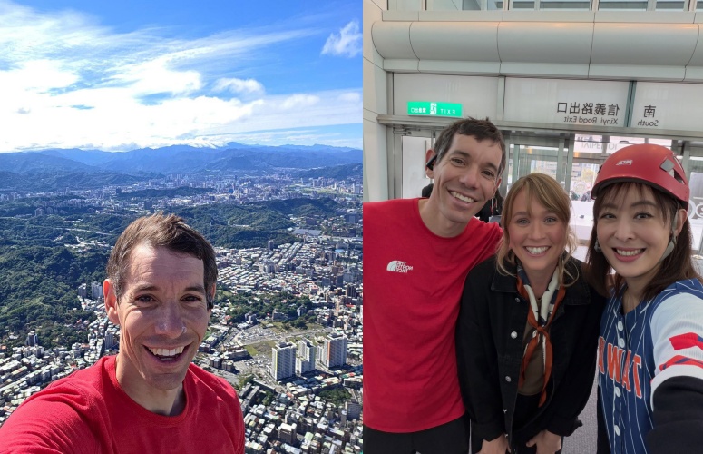 霍諾德挑戰攀爬台北101，幕後最大推手是賈永婕。（圖／翻攝自賈永婕的跑跳人生、Netflix臉書）