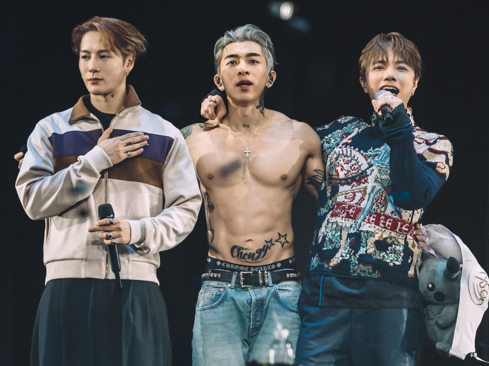 Tyson Yoshi（中）找王嘉爾（左）、張敬軒當嘉賓。（圖／Just Kidding Limited提供）