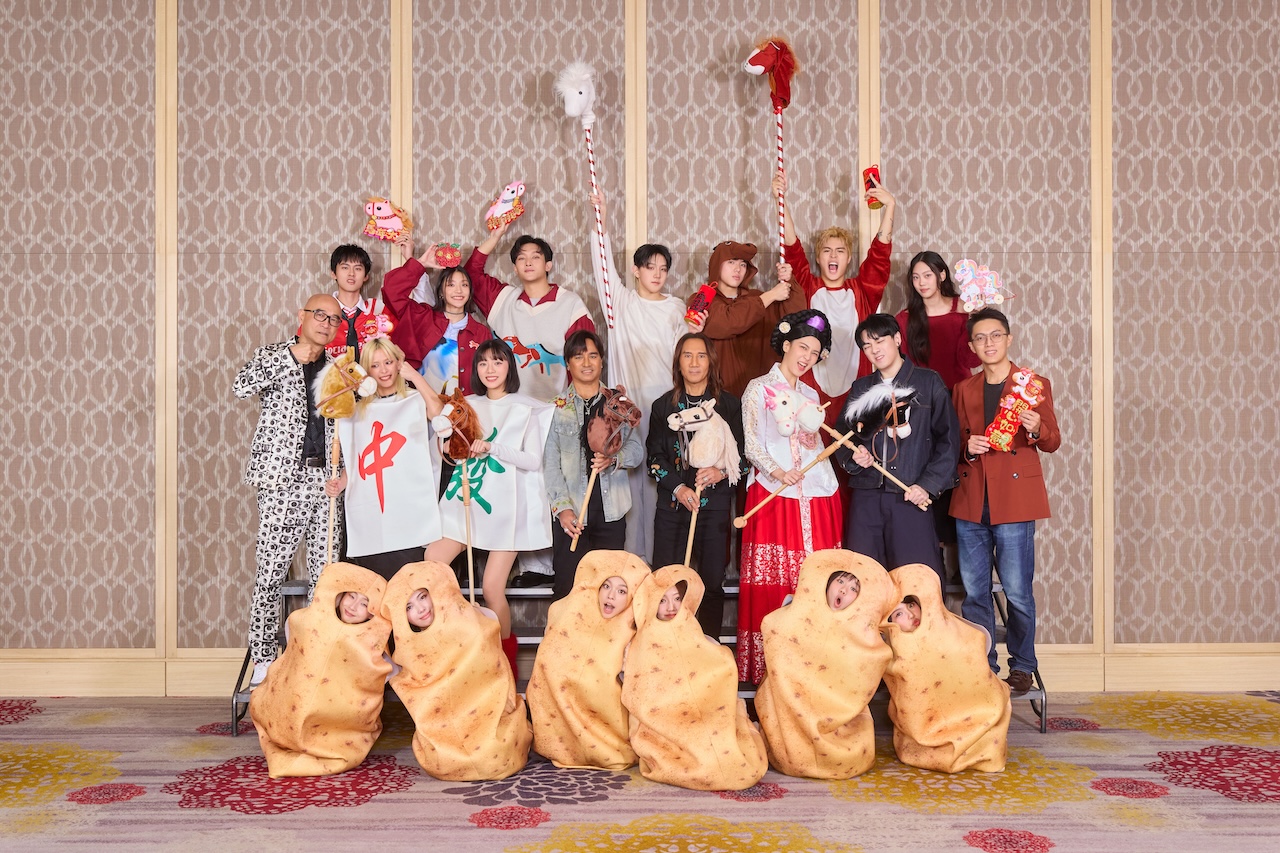 babyMINT(前排)、王治平(中排左起)、JUD 陳泳希、木木、動力火車、曾沛慈、李友廷、林君陽、「沒有才能」(後排左起)、+How李家皓、郭幼康、77Ke 柯棨棋、鄭馥儀。(圖/華研國際提供)