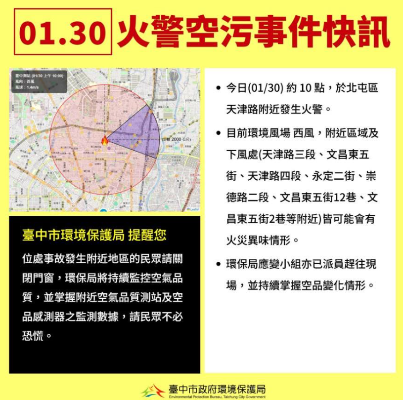 台中火災。(圖/翻攝FB)