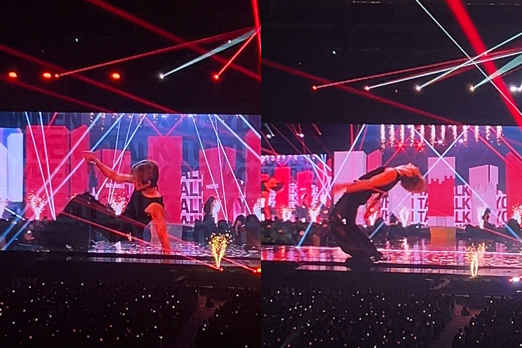 TXT 然竣演唱〈Talk To You〉重現高難度下腰起身。（圖／讀者提供）