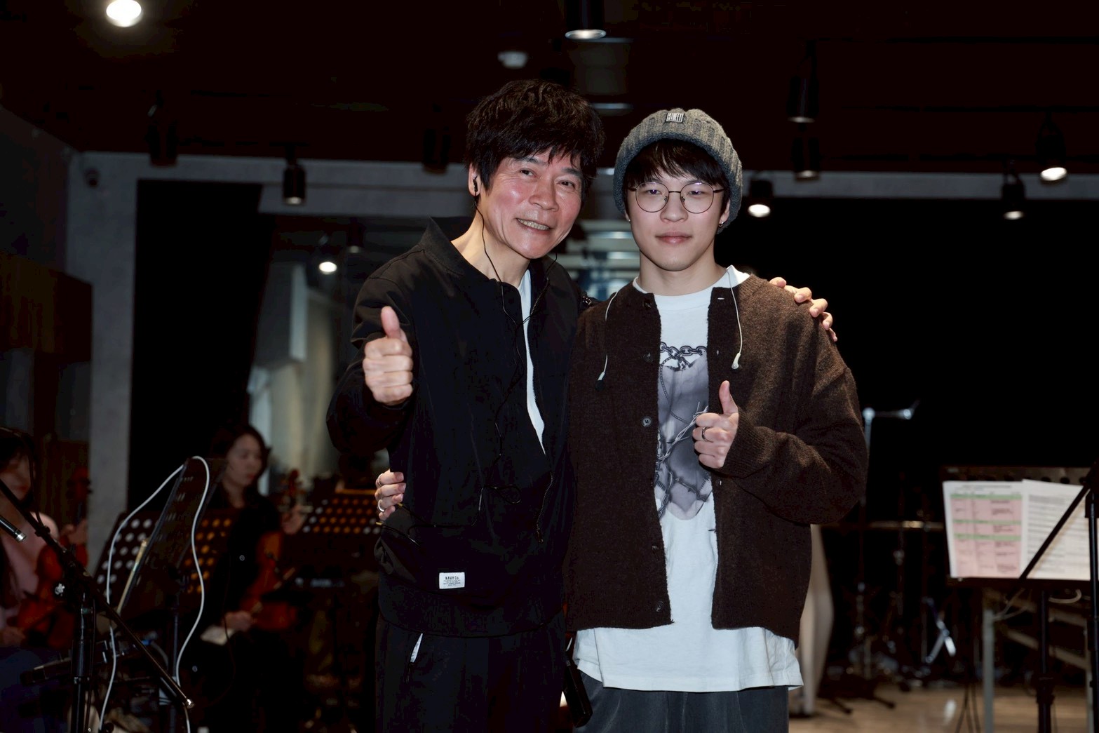 兒子洪亮驚喜現身送雞湯，讓洪榮宏相當感動。（圖／記者許方正攝）