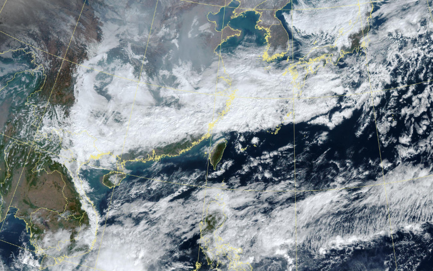 今天下半天強烈大陸冷氣團南下，晚起氣溫將進一步下降。（圖／中央氣象署）