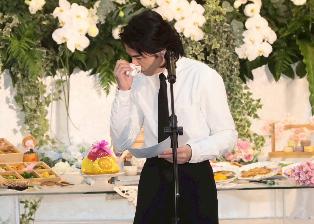 蕭敬騰哽咽送別岳父。（圖／許方正攝）