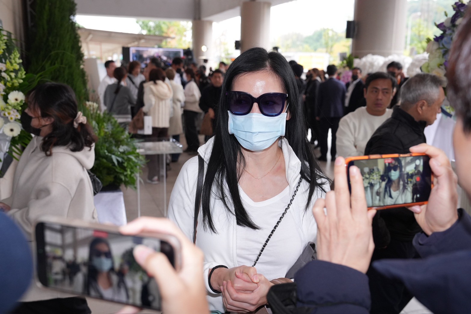 林熙蕾也到場致意。（圖／許方正攝）