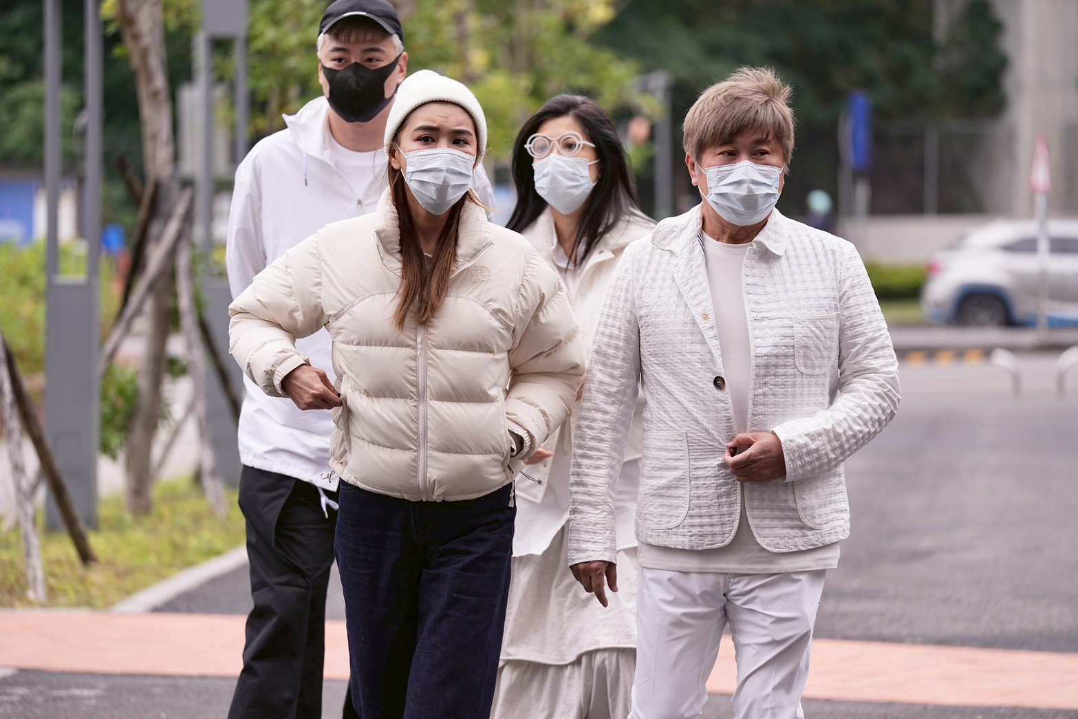 胡瓜、丁柔安、小禎都到場送別。（圖／許方正攝）