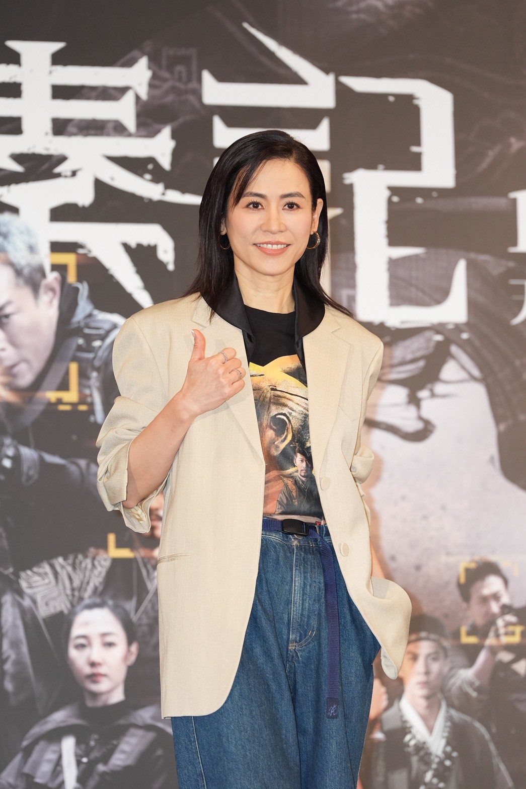 宣萱表示保養秘訣就是維持心情愉快。(圖/陳明中攝)