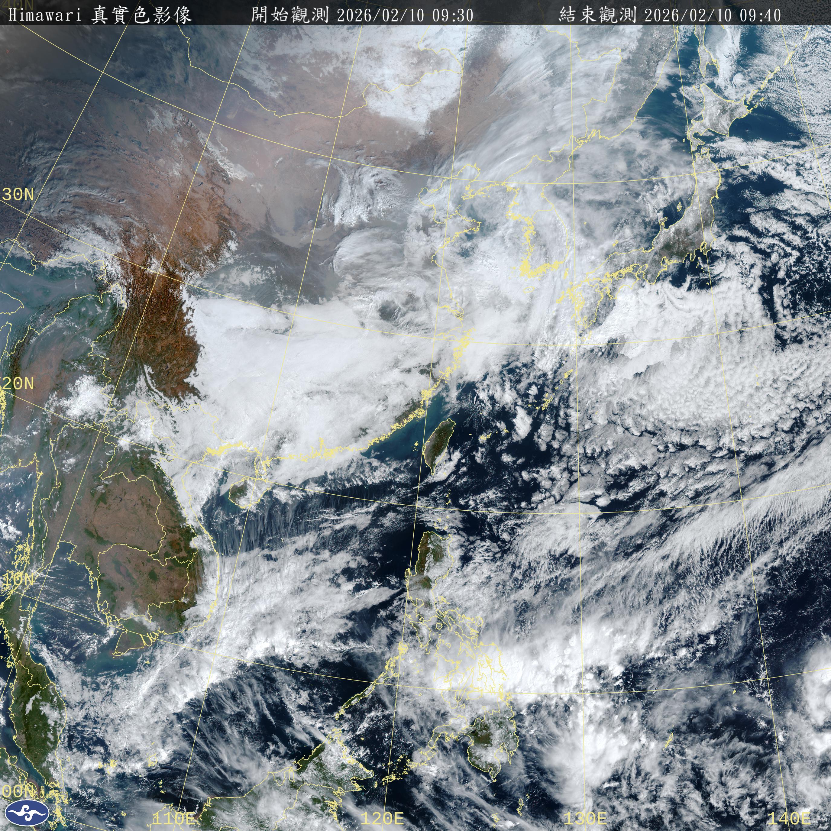 明天鋒面通過，東北季風增強。（圖／中央氣象署）