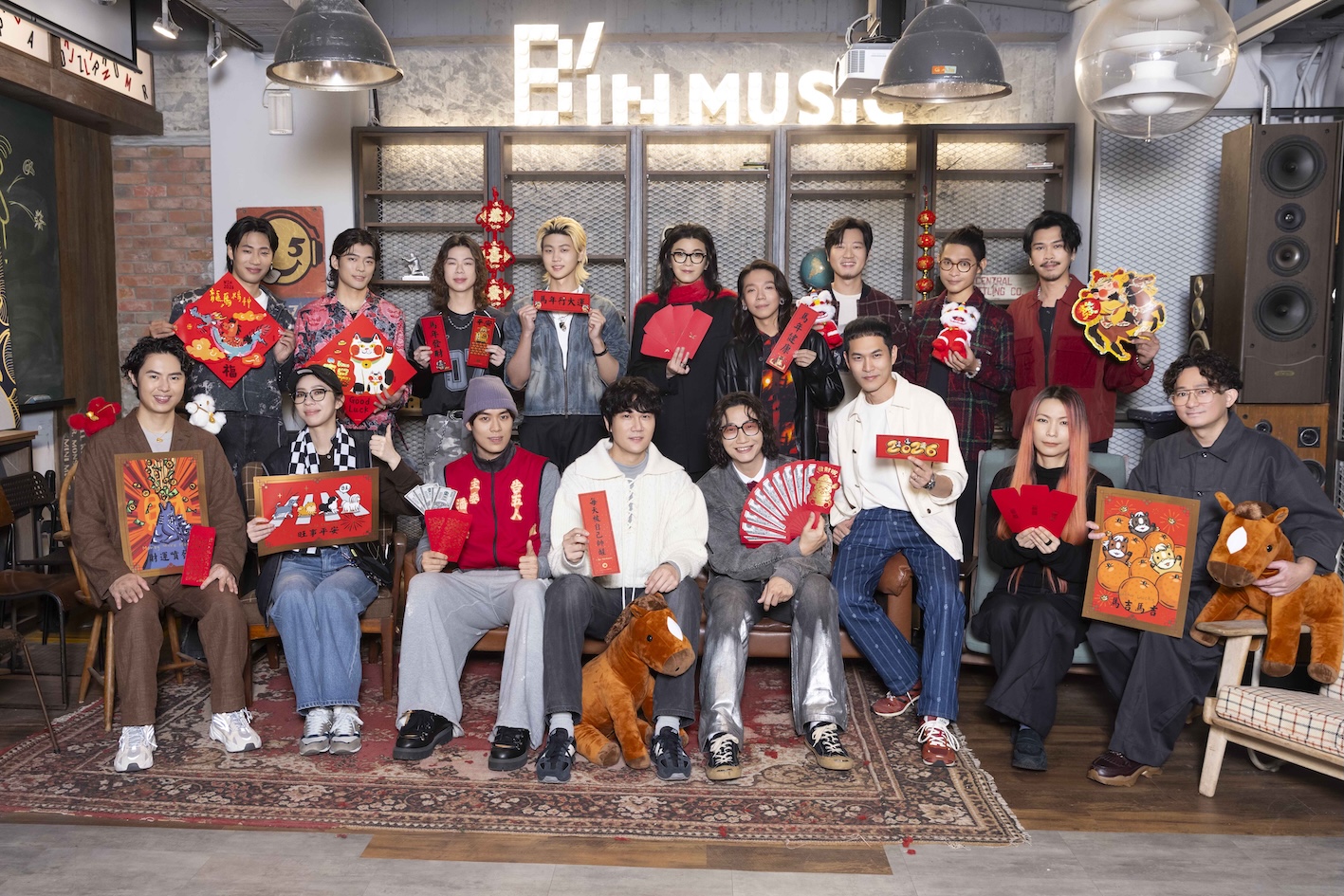 告五人、金曲樂團麋先生、宇宙人、Tizzy Bac、帕拉斯 PALLAS五組樂團夢幻合體。（圖／相信音樂提供）