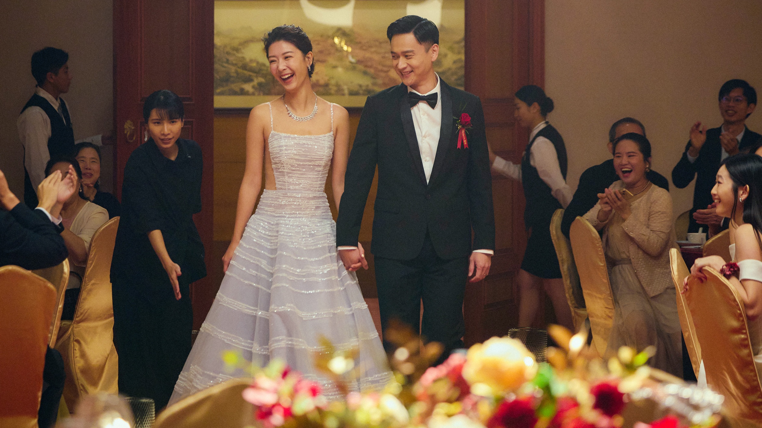 《雙囍》劉冠廷（右）、余香凝陷「婚禮」危機。（圖／水花電影提供）