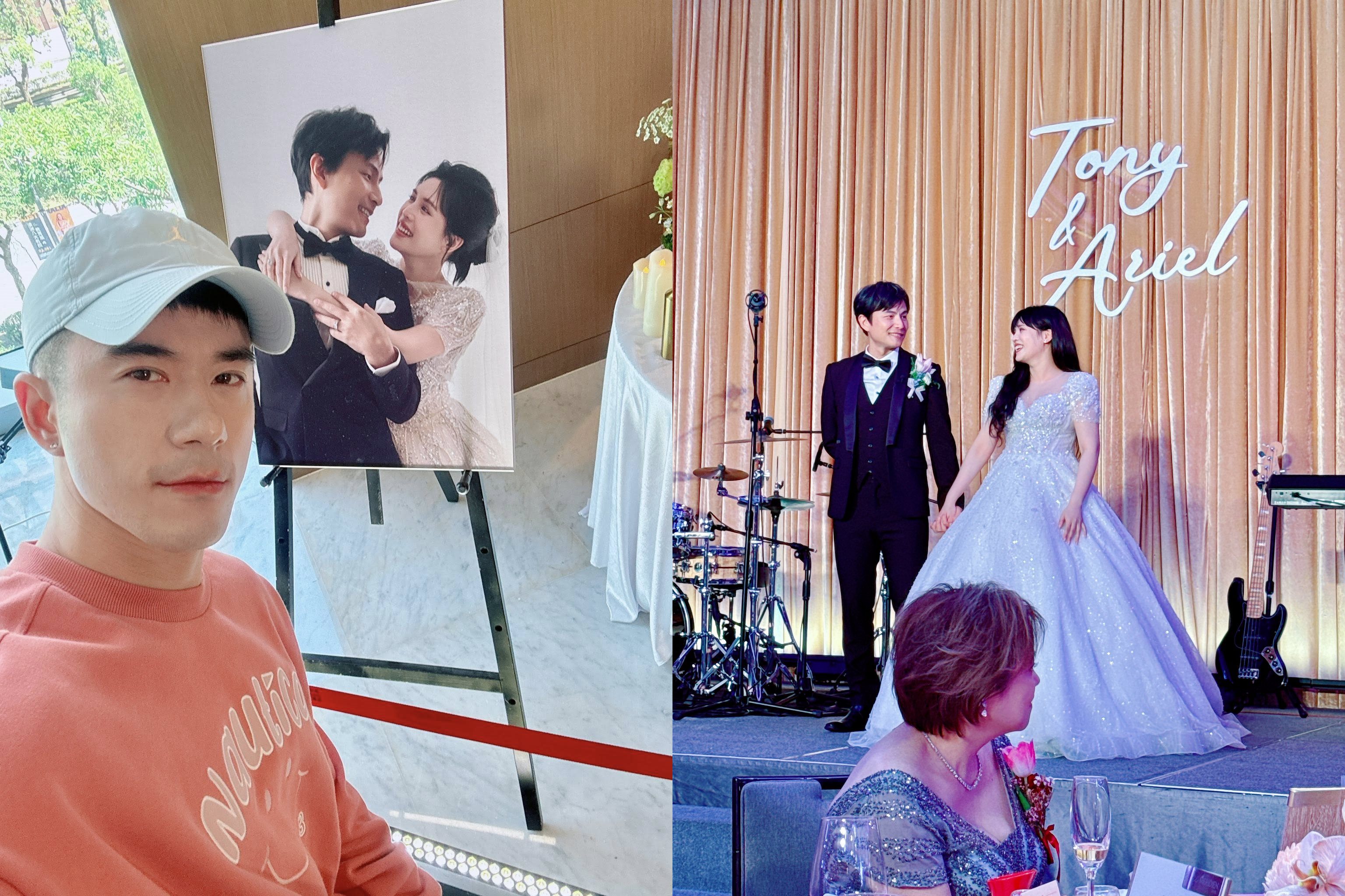 紀言愷參加孫協志與夏宇童的婚禮。(圖/翻攝自JR 紀言愷臉書)