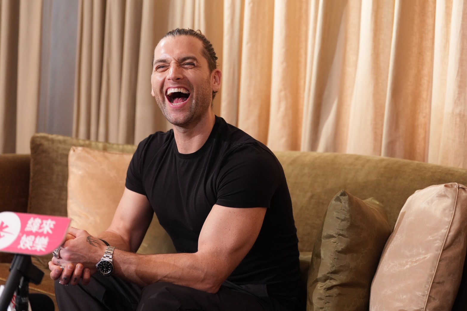 布萊德利賈登平時就愛走路，曾經從北車附近走到101。（圖／記者陳明中攝）