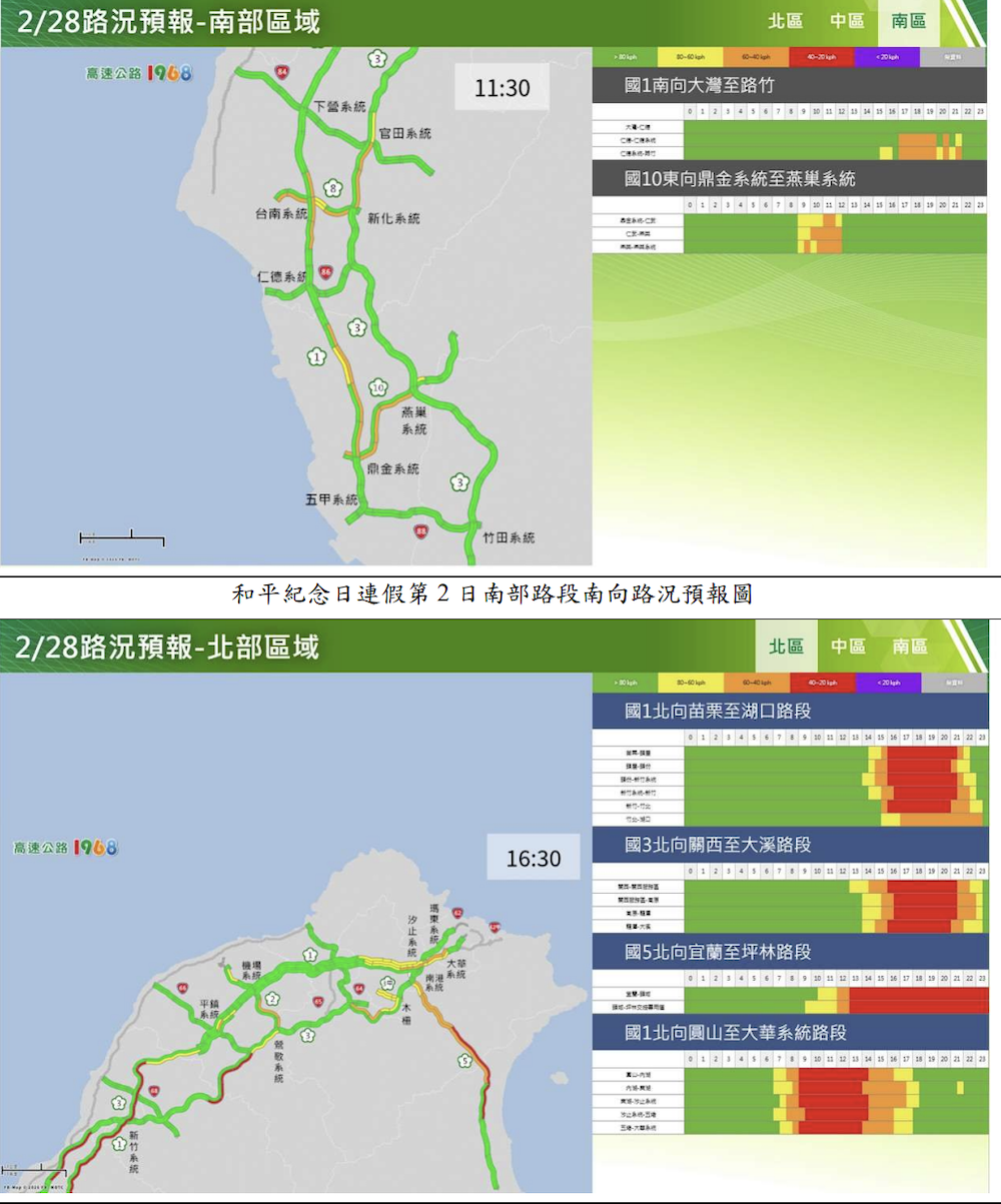 228連假國道高乘載管制懶人包。（圖／高公局提供）