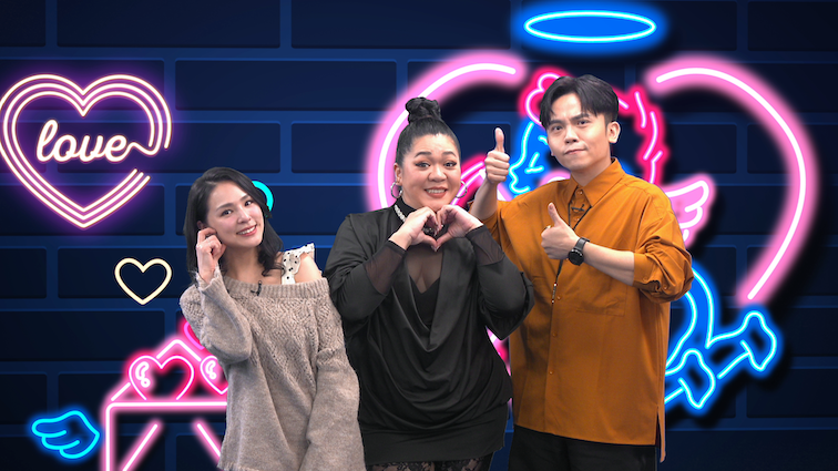 熊熊（左起）、Amanda、黃豪平都有不同觀念。（圖／《戀愛熊天秤》提供）