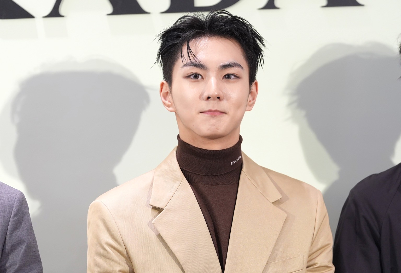 ENHYPEN禎元感謝現場粉絲們排隊到場支持。（圖／陳明中攝）