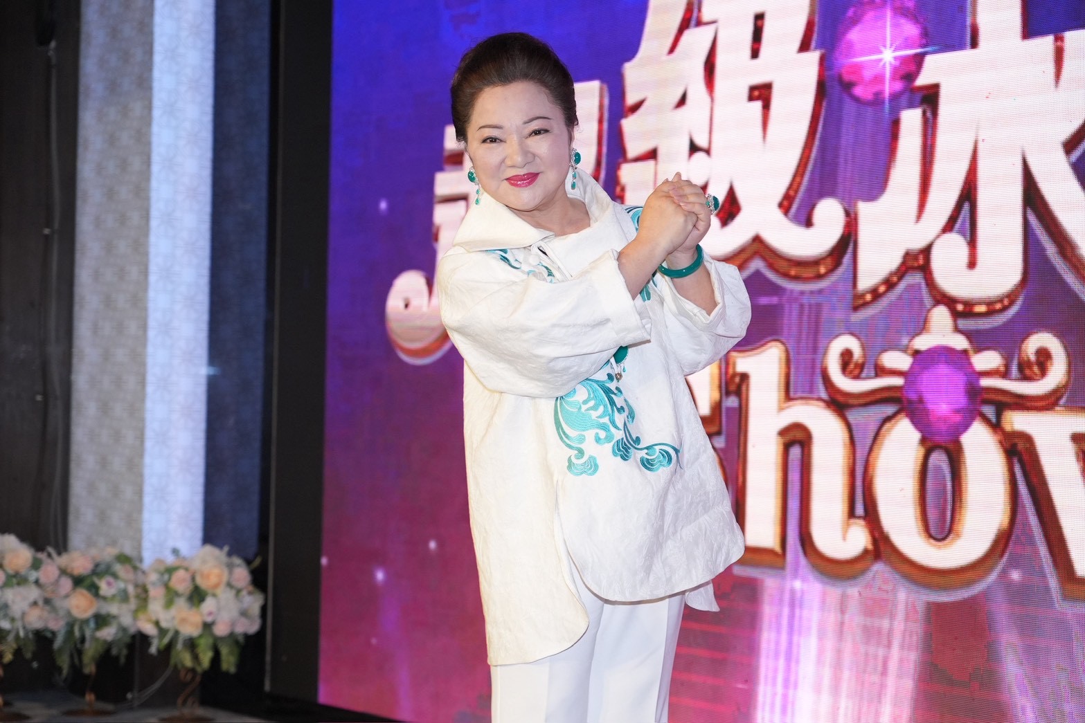 白冰冰身為民視節目《超級冰冰Show》製作人、主持人，席開20桌慰勞工作人員。（圖／記者許方正攝）