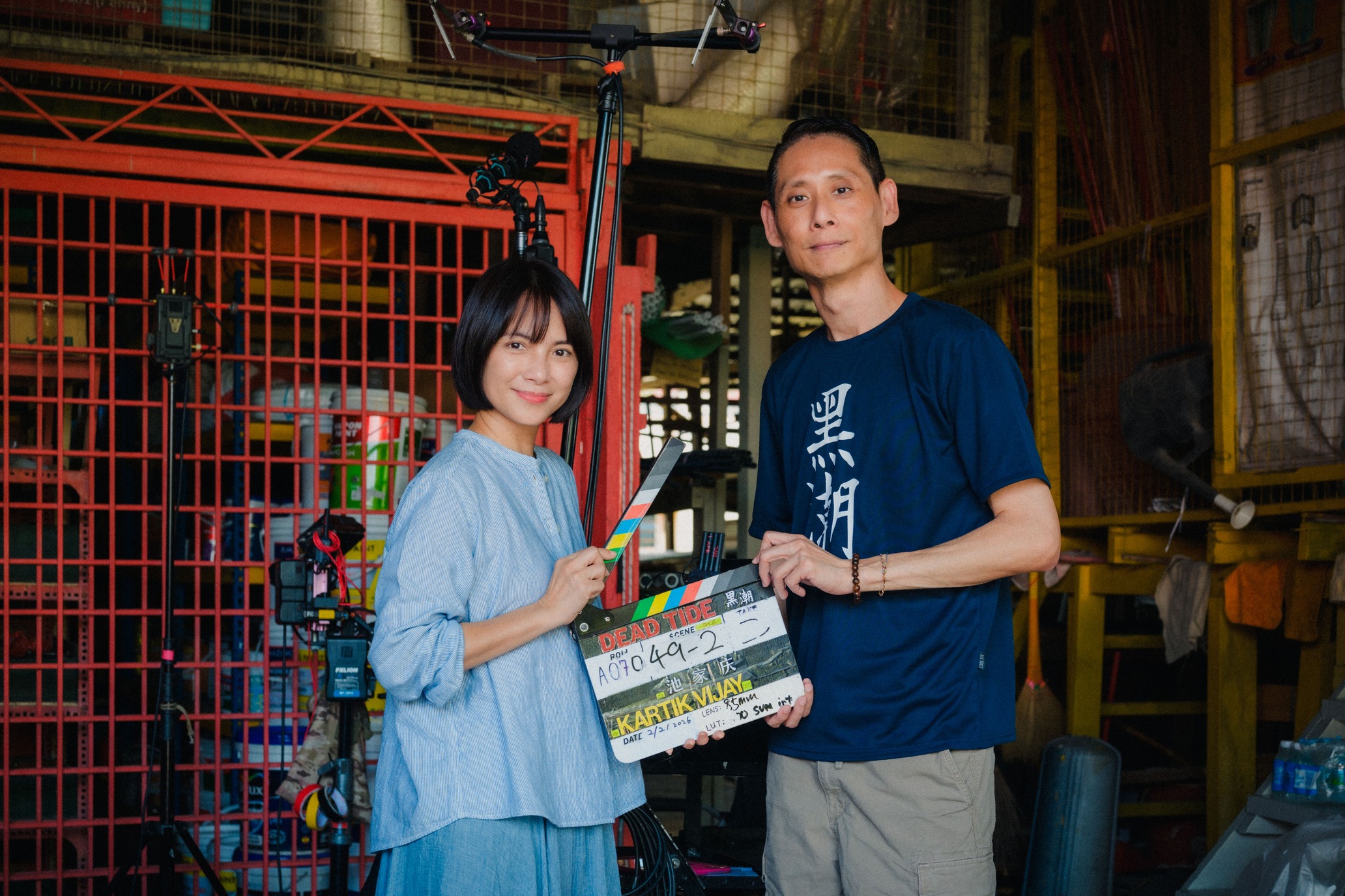 《黑潮》李心潔(左)第二次擔任電影監製,再度邀請王禮霖並肩作戰。(圖/甲上提供)