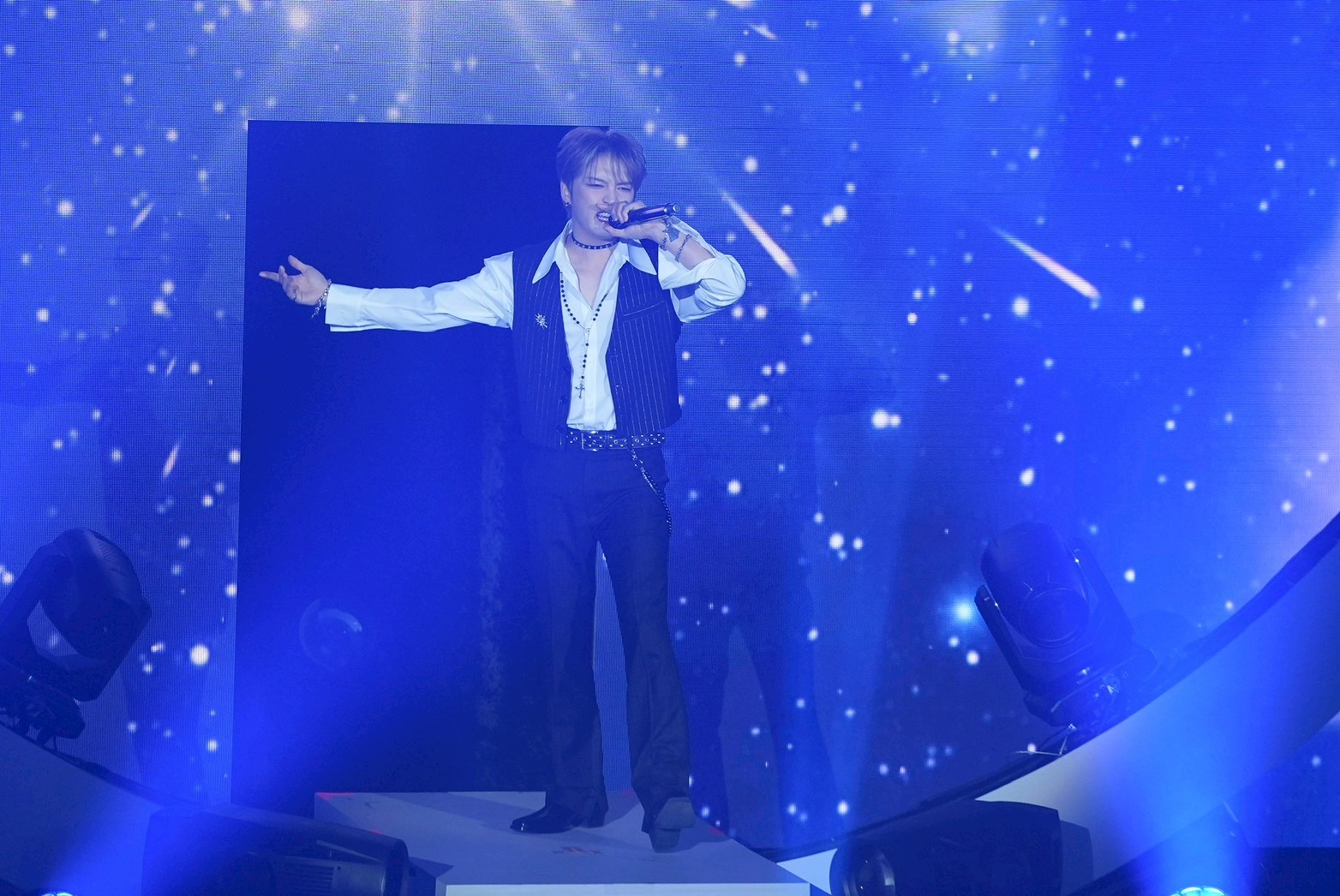 從舞台表演到近距離互動，金在中展現出道多年仍持續進化的舞台魅力。（圖／記者許方正攝）