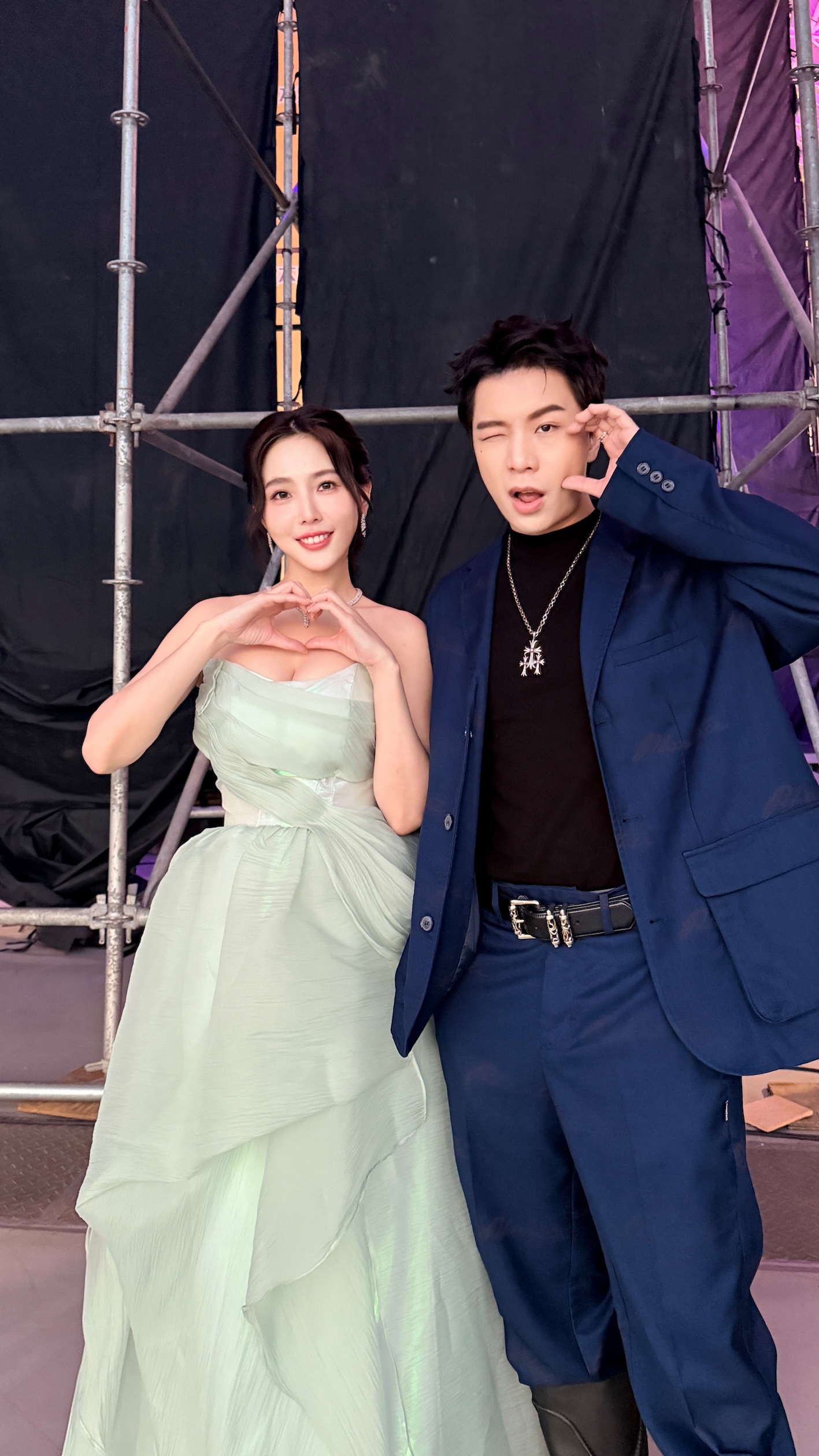 朱琦郁同台派翠克。（圖／朱琦郁提供）