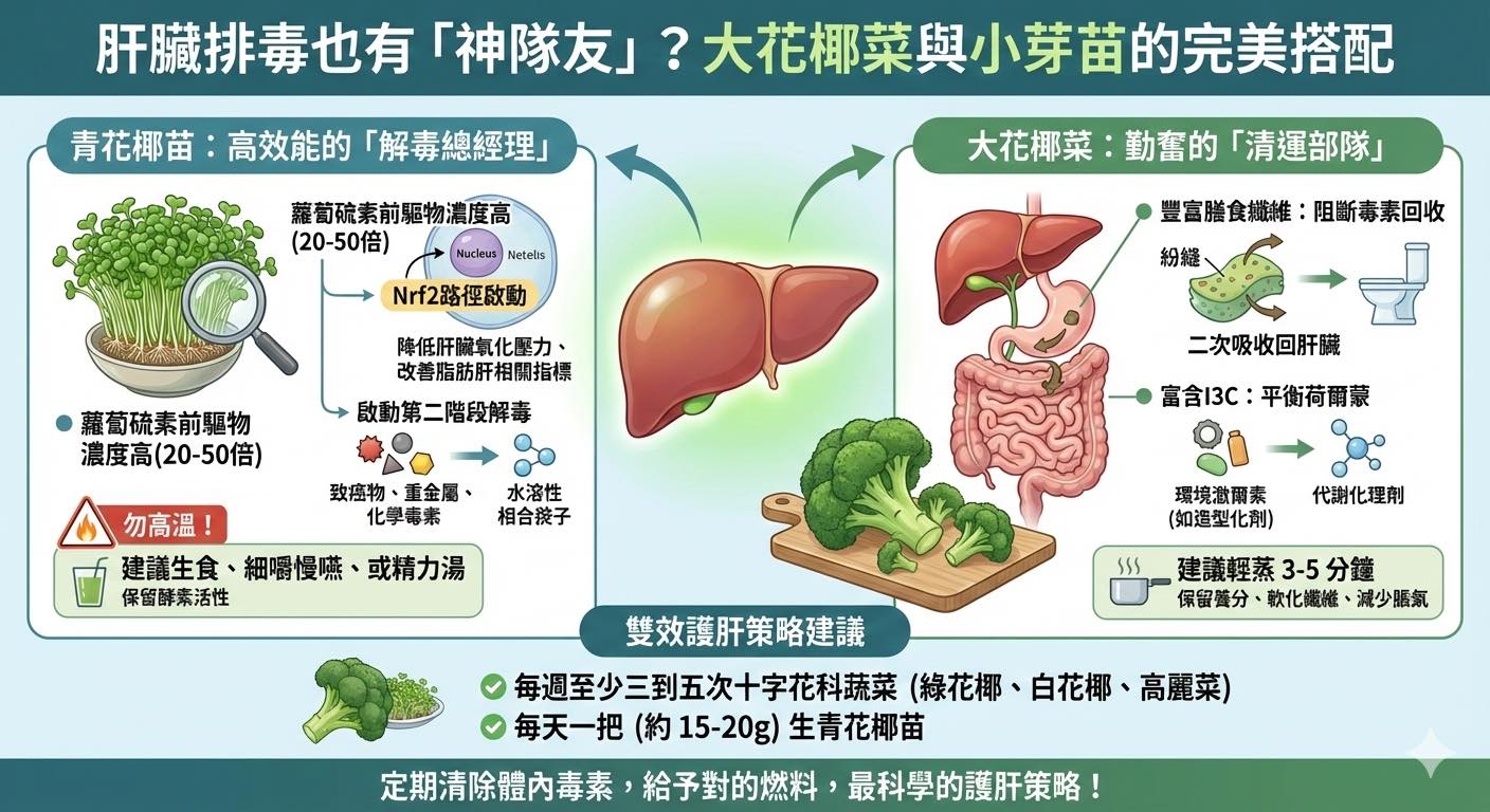 雙星蔬菜組合護肝！大花椰菜配青花椰苗提升解毒力