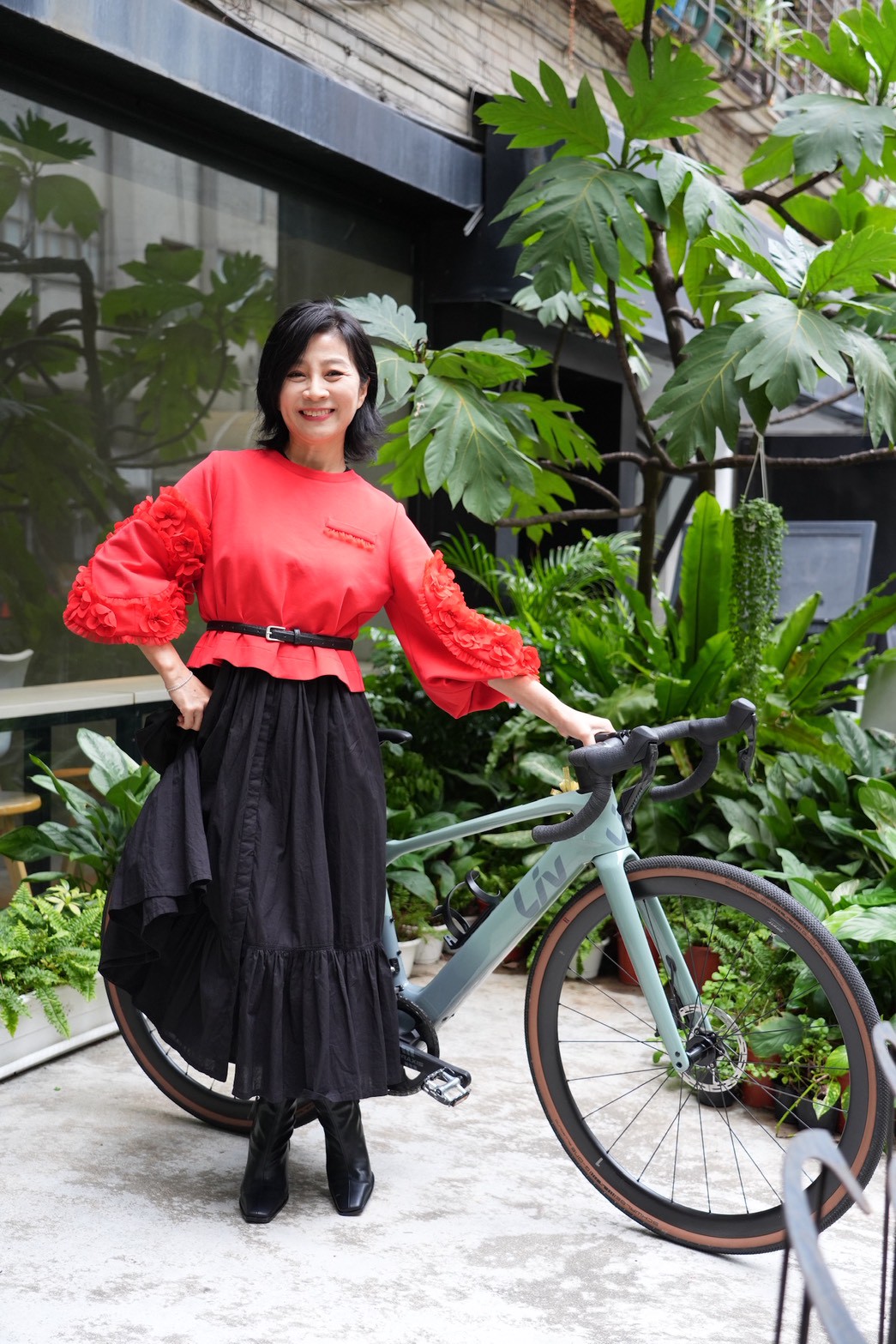 方文琳剛騎單車環台。（圖／記者許方正攝）