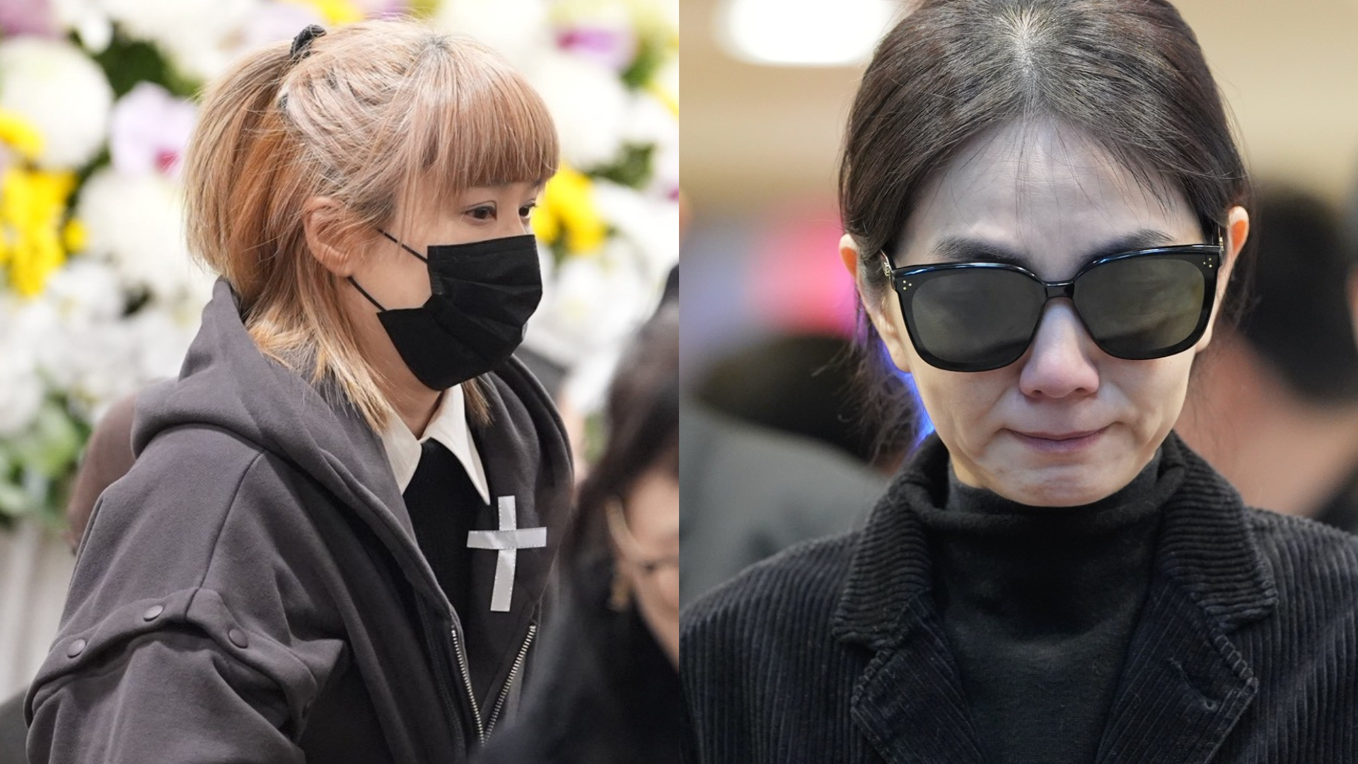 陸元琪（左圖）、Ella（右圖）現身公祭。（圖／記者陳明中攝）