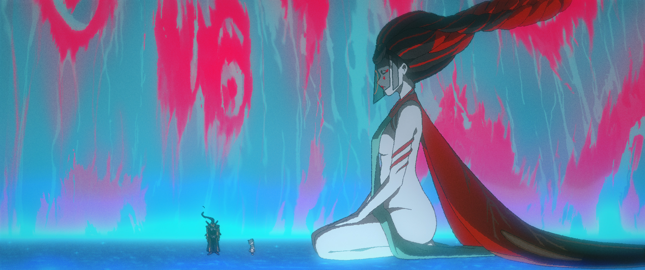 《世外》天女（右）管理世外的一切，由謝安琪配音。（圖／甲上提供）