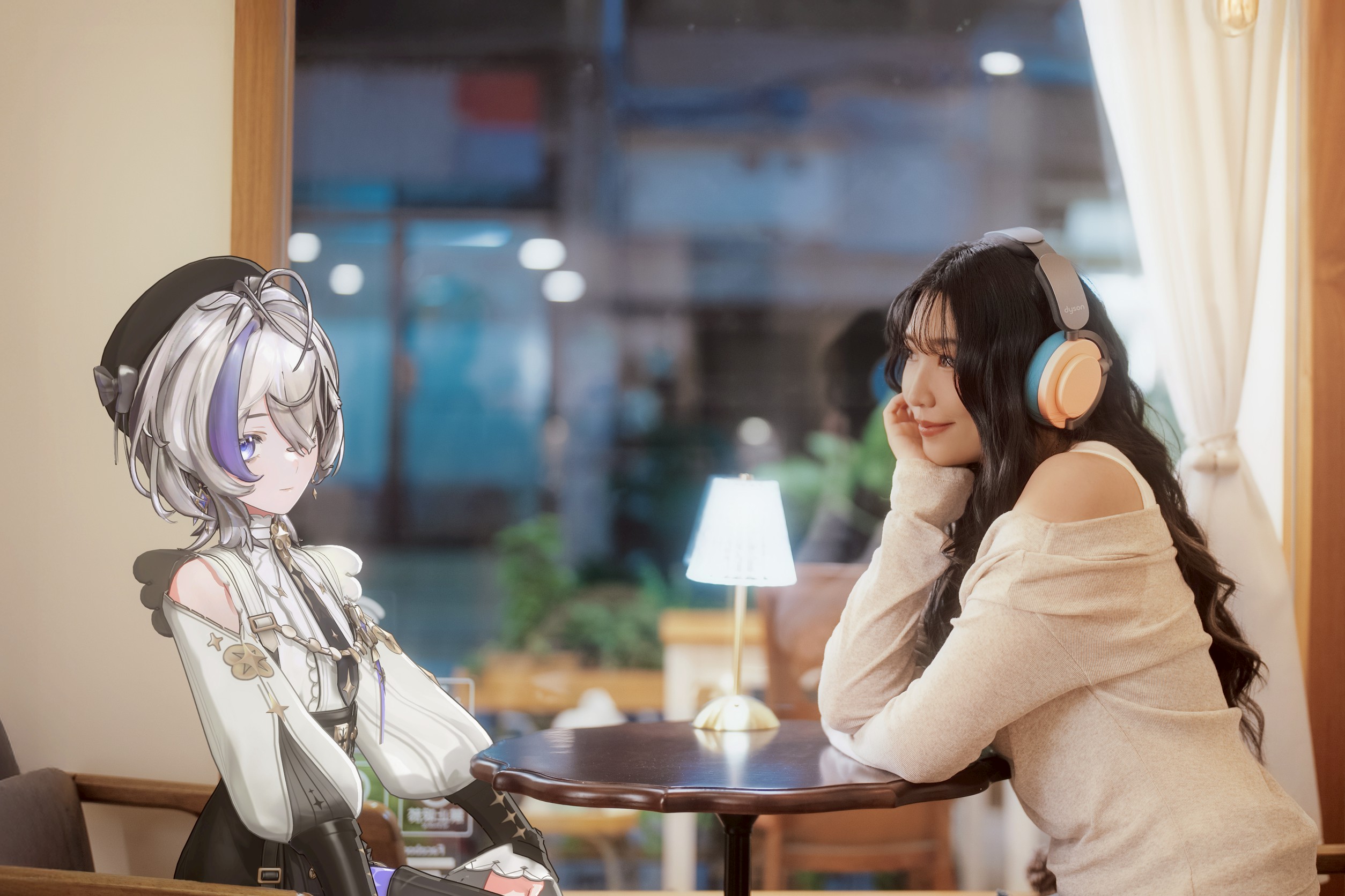 「唱作女聲」黃玠瑋與《極深空計畫》成員之一埃穆亞合唱〈i人情歌〉。（圖／環球音樂提供）