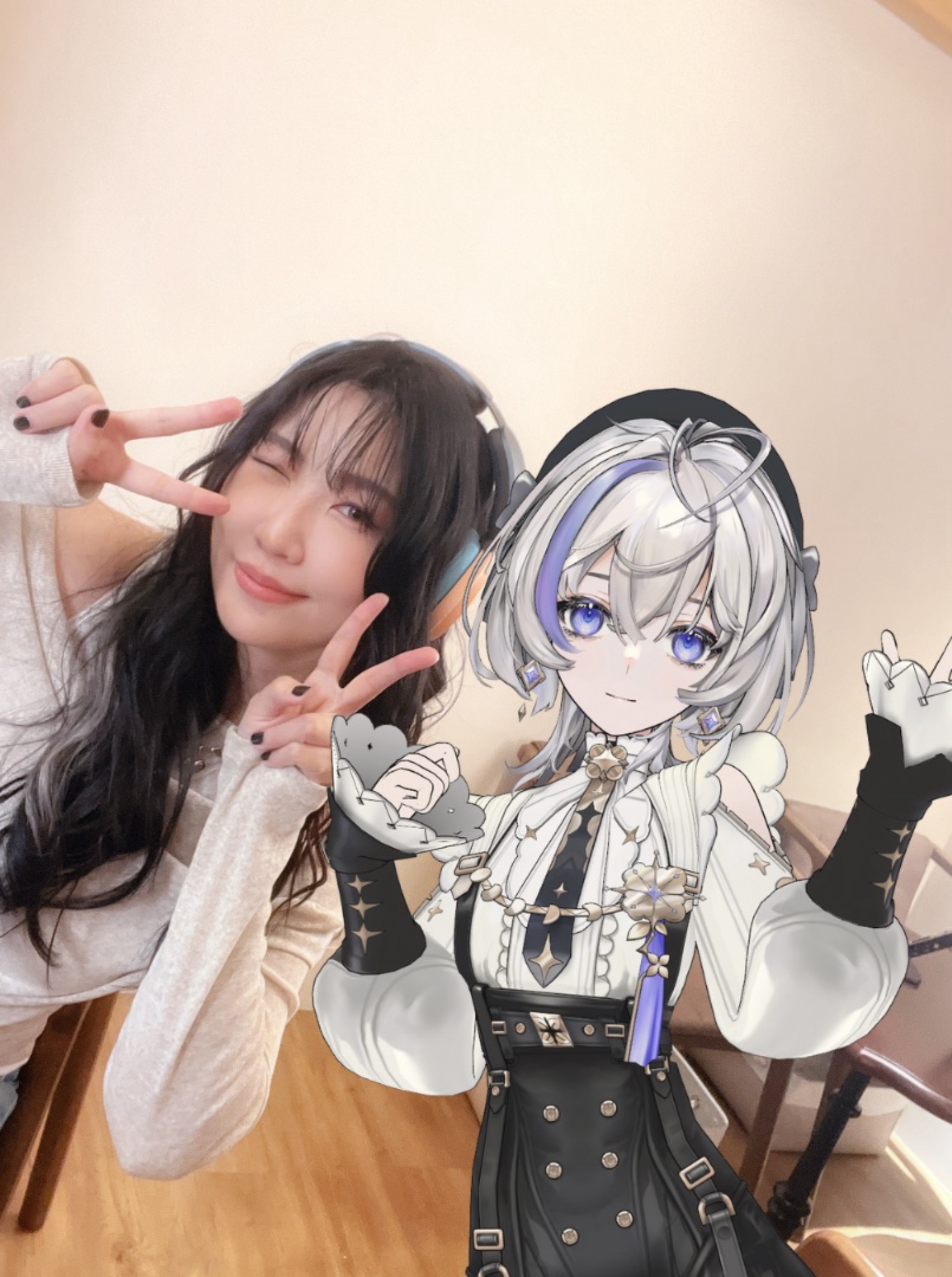 黃玠瑋拍了人生第一支與虛擬偶像合作的影片。（圖／環球音樂提供）