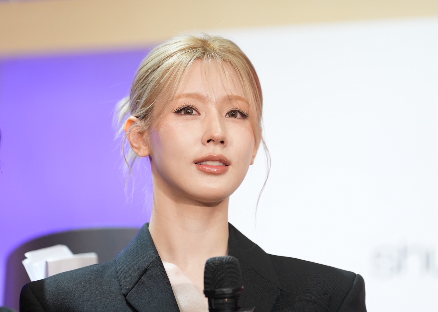 i-dle成員薇娟來台出席美妝活動。（圖／記者陳明中攝）