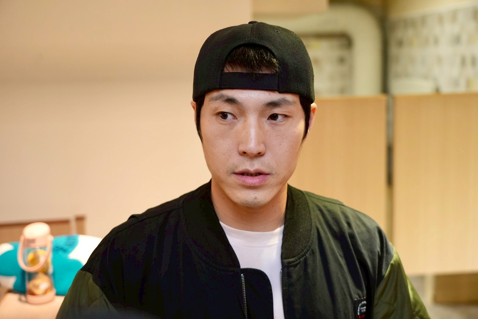 唐振剛閃兵後首露面。（圖／記者陳明中攝）