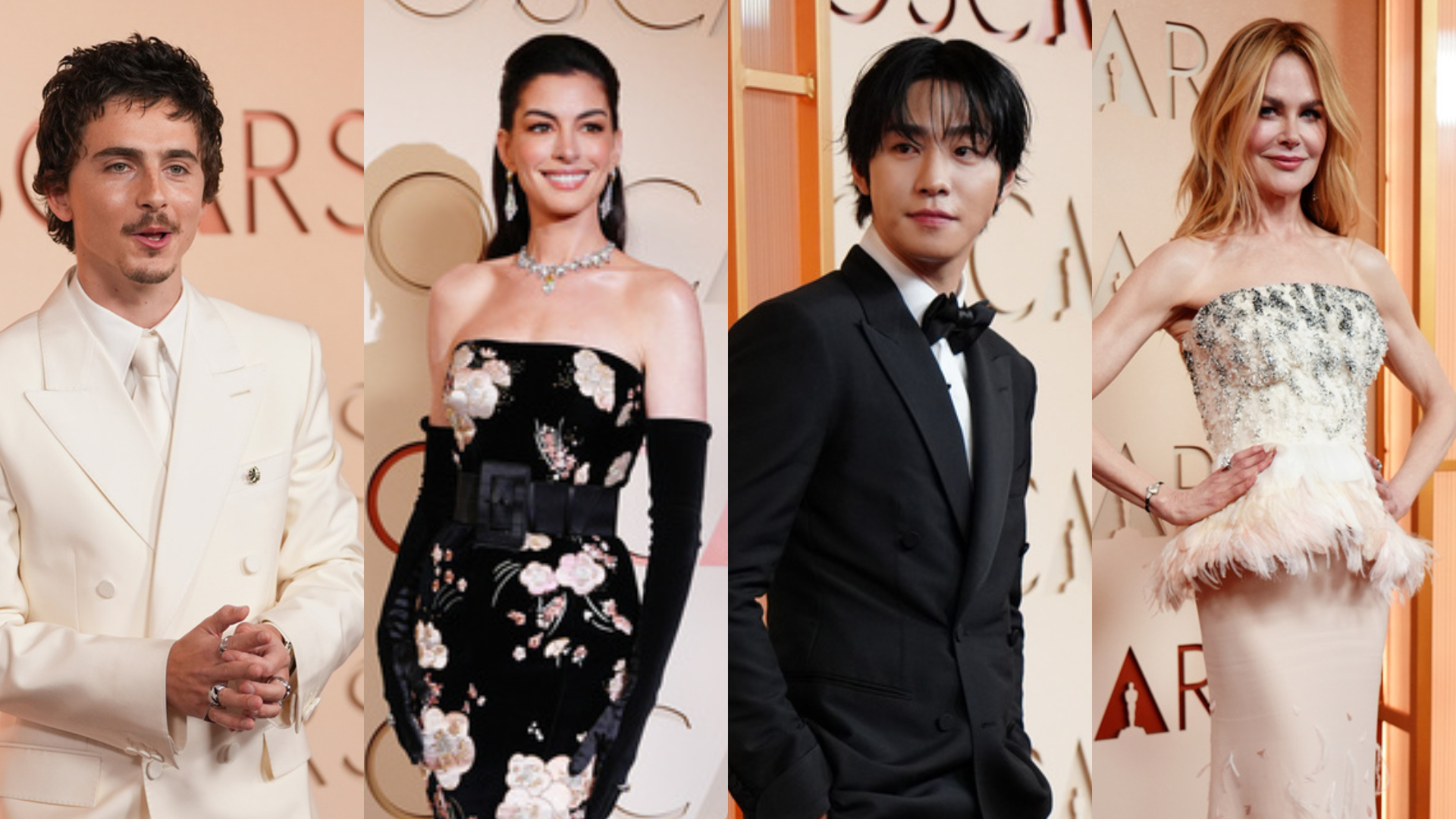 2026奧斯卡紅毯星光熠熠。(圖/AP-達志)