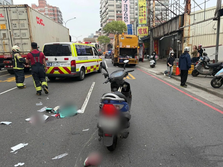 桃園八德昨天發生一起死亡車禍，造成母女雙亡。（圖／翻攝畫面）