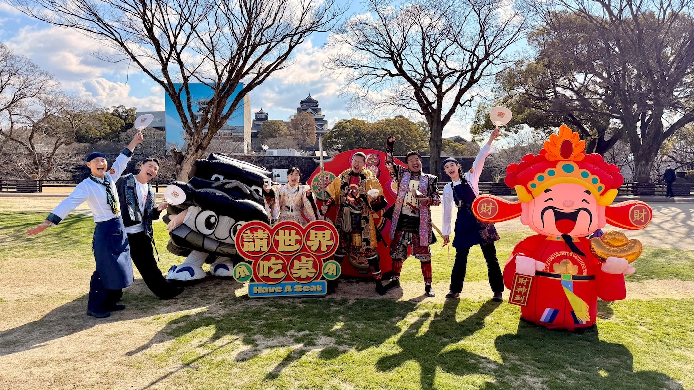 隋棠、藍正龍、浩子、陳隨意及美食YouTuber千千組成「辦桌台灣隊」。（圖／三立提供）