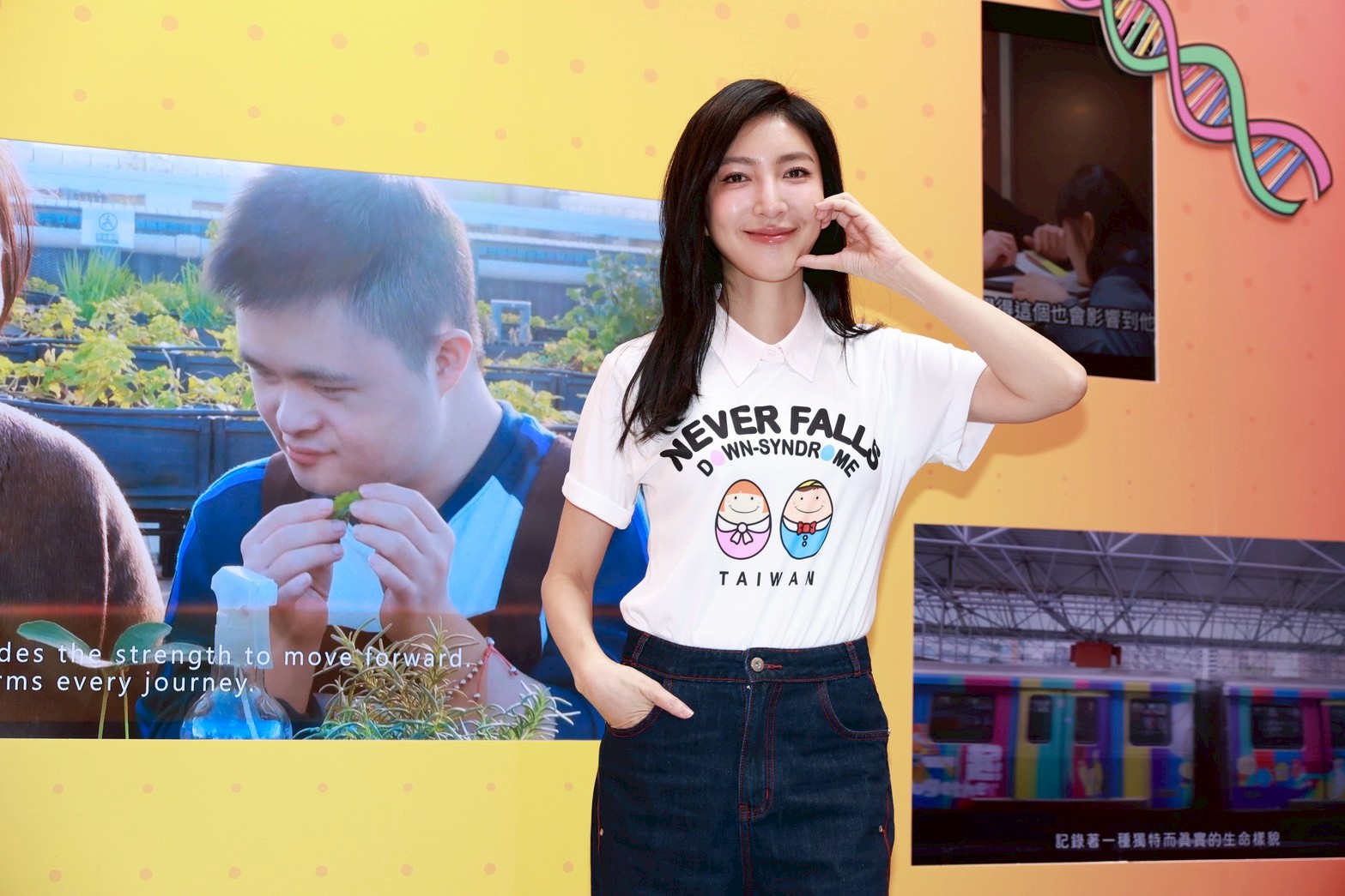 楊謹華宛如熱戀般的女孩。（圖／記者許方正攝）