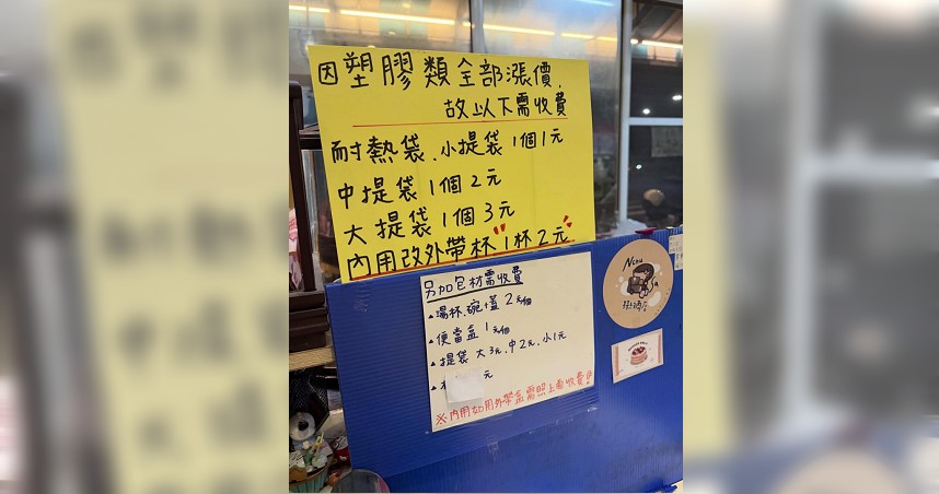 有民眾發現，裝食物的塑膠袋也要收錢。（圖／翻攝自爆廢公社臉書）