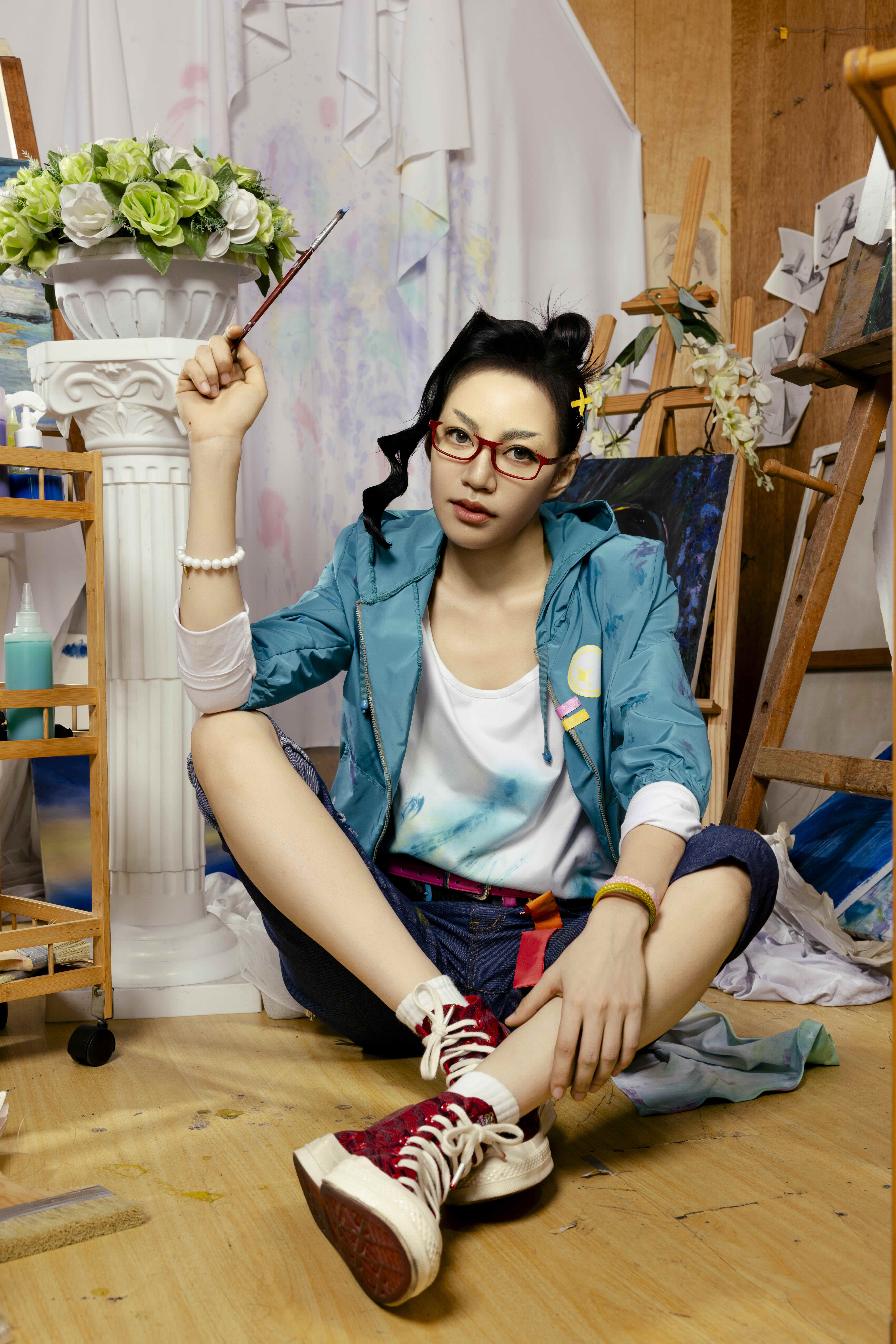 焦曼婷為了扮男角,向父親焦恩俊請教。(圖/A.C.F動漫祭提供)