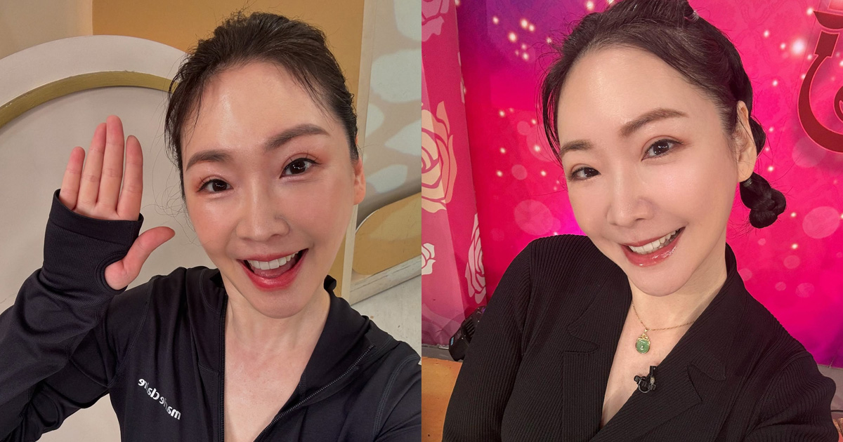 49歲王俐人深V睡衣吹髮吸57萬觀看。（圖／王俐人FB）