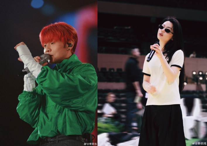 李榮浩指控單依純未經過授權，在演唱會上表演他的歌曲〈李白〉。（圖／翻攝自李榮浩、單依純微博）