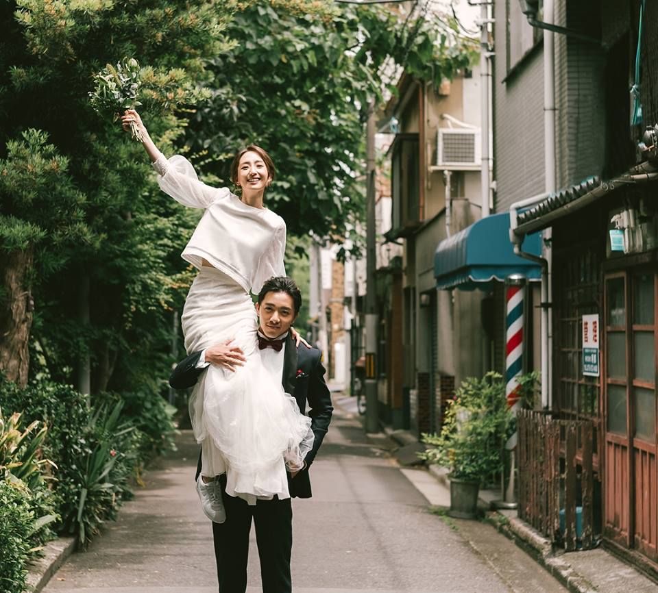 坤達和柯佳嬿的婚紗照選在京都定情地拍攝。(圖/坤達經紀公司提供)