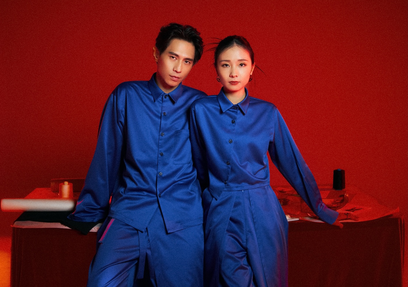 柏霖PoLin(左)、陳忻玥共創新歌〈入圍者〉。（圖／索尼提供）