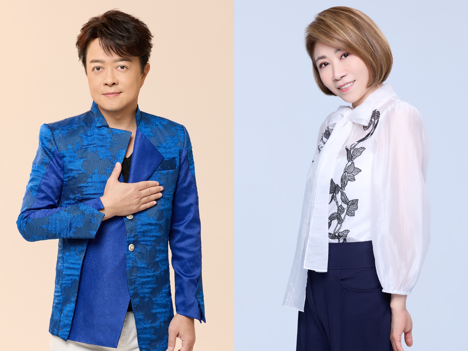 翁立友（左圖）、李翊君（右圖）都是二度參與《鑽石舞台之夜》。（圖／萬星傳播提供）