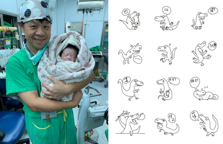 「恐龍女孩」綺綺在10歲過世,本月2日是她的18歲生日。(圖/翻攝自施景中臉書、LINE STORE)