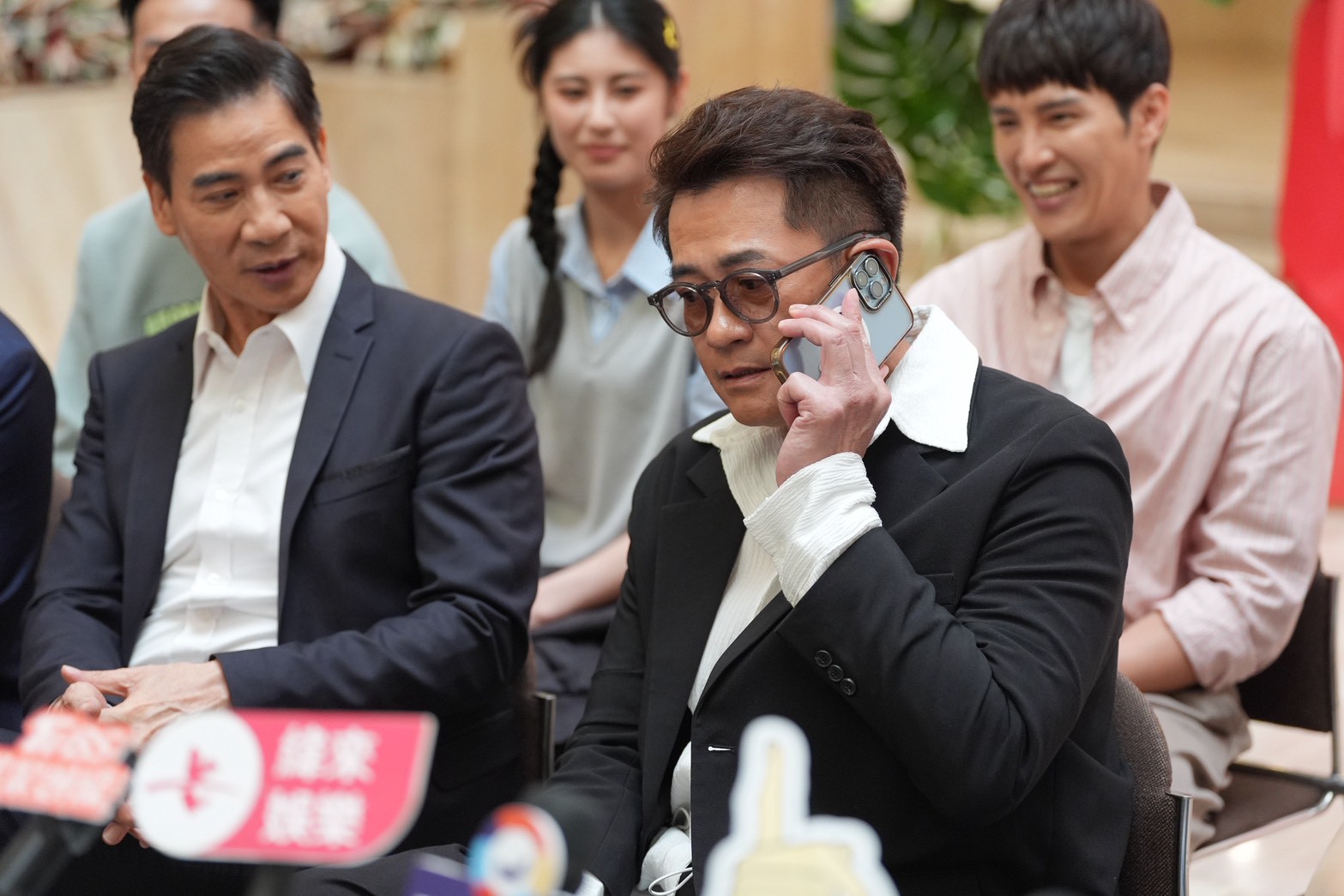 柯叔元、翁家明都是棒球迷，今出席記者會無法觀賽。（圖／記者陳明中攝）